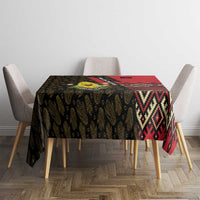 Zapatista Territories Tablecloth Mexico with Corn Graphic and Indigenous Pattern Semillas de Libertad - Wonder Print Shop