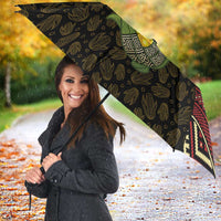 Zapatista Territories Umbrella Mexico with Corn Graphic and Indigenous Pattern Semillas de Libertad - Wonder Print Shop