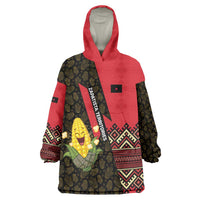 Zapatista Territories Wearable Blanket Hoodie Mexico with Corn Graphic and Indigenous Pattern Semillas de Libertad - Wonder Print Shop