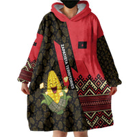 Zapatista Territories Wearable Blanket Hoodie Mexico with Corn Graphic and Indigenous Pattern Semillas de Libertad - Wonder Print Shop