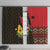 Zapatista Territories Window Curtain Mexico with Corn Graphic and Indigenous Pattern Semillas de Libertad - Wonder Print Shop