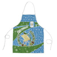Guatemala Christmas Apron with Blue Green Christmas Quetzal Bird Gift and Coat of Arms - Wonder Print Shop
