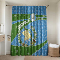 Guatemala Christmas Bathroom Set with Blue Green Christmas Quetzal Bird Gift and Coat of Arms - Wonder Print Shop