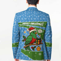Guatemala Christmas Blazer with Blue Green Christmas Quetzal Bird Gift and Coat of Arms - Wonder Print Shop