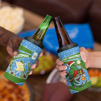 Guatemala Christmas 4 in 1 Can Cooler Tumbler with Blue Green Christmas Quetzal Bird Gift and Coat of Arms - Wonder Print Shop