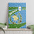 Guatemala Christmas Canvas Wall Art with Blue Green Christmas Quetzal Bird Gift and Coat of Arms - Wonder Print Shop