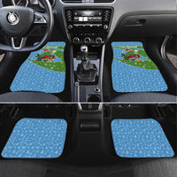 Guatemala Christmas Car Mats with Blue Green Christmas Quetzal Bird Gift and Coat of Arms - Wonder Print Shop