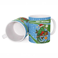 Guatemala Christmas Ceramic Mug with Blue Green Christmas Quetzal Bird Gift and Coat of Arms - Wonder Print Shop