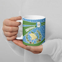 Guatemala Christmas Ceramic Mug with Blue Green Christmas Quetzal Bird Gift and Coat of Arms - Wonder Print Shop