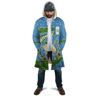 Guatemala Christmas Cloak with Blue Green Christmas Quetzal Bird Gift and Coat of Arms - Wonder Print Shop