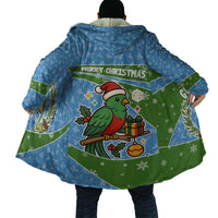 Guatemala Christmas Cloak with Blue Green Christmas Quetzal Bird Gift and Coat of Arms - Wonder Print Shop