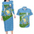 Guatemala Christmas Couples Matching Long Sleeve Bodycon Dress and Hawaiian Shirt with Blue Green Christmas Quetzal Bird Gift and Coat of Arms - Wonder Print Shop