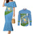 Guatemala Christmas Couples Matching Mermaid Dress and Long Sleeve Button Shirt with Blue Green Christmas Quetzal Bird Gift and Coat of Arms - Wonder Print Shop