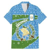 Guatemala Christmas Family Matching Mermaid Dress and Hawaiian Shirt with Blue Green Christmas Quetzal Bird Gift and Coat of Arms - Wonder Print Shop