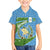 Guatemala Christmas Family Matching Off The Shoulder Long Sleeve Dress and Hawaiian Shirt with Blue Green Christmas Quetzal Bird Gift and Coat of Arms - Wonder Print Shop