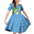 Guatemala Christmas Family Matching Off Shoulder Short Dress and Hawaiian Shirt with Blue Green Christmas Quetzal Bird Gift and Coat of Arms - Wonder Print Shop