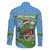Guatemala Christmas Family Matching Off Shoulder Short Dress and Hawaiian Shirt with Blue Green Christmas Quetzal Bird Gift and Coat of Arms - Wonder Print Shop
