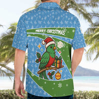 Guatemala Christmas Hawaiian Shirt with Blue Green Christmas Quetzal Bird Gift and Coat of Arms - Wonder Print Shop