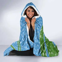 Guatemala Christmas Hooded Blanket with Blue Green Christmas Quetzal Bird Gift and Coat of Arms - Wonder Print Shop