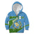 Guatemala Christmas Kid Hoodie with Blue Green Christmas Quetzal Bird Gift and Coat of Arms - Wonder Print Shop