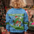 Guatemala Christmas Kid Ugly Christmas Sweater with Blue Green Christmas Quetzal Bird Gift and Coat of Arms - Wonder Print Shop
