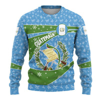 Guatemala Christmas Ugly Christmas Sweater with Blue Green Christmas Quetzal Bird Gift and Coat of Arms - Wonder Print Shop