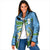 Guatemala Christmas Padded Jacket with Blue Green Christmas Quetzal Bird Gift and Coat of Arms - Wonder Print Shop