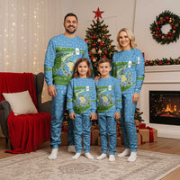 Guatemala Christmas Pajama Set with Blue Green Christmas Quetzal Bird Gift and Coat of Arms - Wonder Print Shop