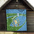Guatemala Christmas Quilt with Blue Green Christmas Quetzal Bird Gift and Coat of Arms - Wonder Print Shop