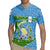Guatemala Christmas Rugby Jersey with Blue Green Christmas Quetzal Bird Gift and Coat of Arms - Wonder Print Shop