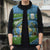 Guatemala Christmas Sleeveless Puffer Jacket with Blue Green Christmas Quetzal Bird Gift and Coat of Arms - Wonder Print Shop