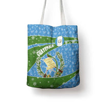 Guatemala Christmas Tote Bag with Blue Green Christmas Quetzal Bird Gift and Coat of Arms - Wonder Print Shop