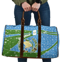 Guatemala Christmas Travel Bag with Blue Green Christmas Quetzal Bird Gift and Coat of Arms - Wonder Print Shop