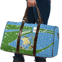 Guatemala Christmas Travel Bag with Blue Green Christmas Quetzal Bird Gift and Coat of Arms - Wonder Print Shop
