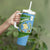 Guatemala Christmas Tumbler With Handle with Blue Green Christmas Quetzal Bird Gift and Coat of Arms - Wonder Print Shop