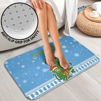 Guatemala Christmas Bathroom Set with Blue Christmas Monkey Tree Snowman and Snowflake - Wonder Print Shop