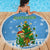 Guatemala Christmas Beach Blanket with Blue Christmas Monkey Tree Snowman and Snowflake - Wonder Print Shop