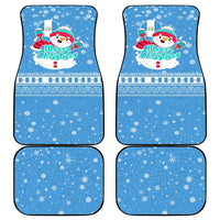 Guatemala Christmas Car Mats with Blue Christmas Monkey Tree Snowman and Snowflake - Wonder Print Shop