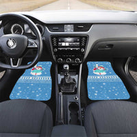 Guatemala Christmas Car Mats with Blue Christmas Monkey Tree Snowman and Snowflake - Wonder Print Shop