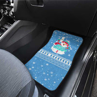 Guatemala Christmas Car Mats with Blue Christmas Monkey Tree Snowman and Snowflake - Wonder Print Shop