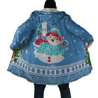 Guatemala Christmas Cloak with Blue Christmas Monkey Tree Snowman and Snowflake - Wonder Print Shop