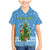 Guatemala Christmas Family Matching Mermaid Dress and Hawaiian Shirt with Blue Christmas Monkey Tree Snowman and Snowflake - Wonder Print Shop