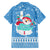 Guatemala Christmas Family Matching Off The Shoulder Long Sleeve Dress and Hawaiian Shirt with Blue Christmas Monkey Tree Snowman and Snowflake - Wonder Print Shop