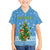 Guatemala Christmas Family Matching Off The Shoulder Long Sleeve Dress and Hawaiian Shirt with Blue Christmas Monkey Tree Snowman and Snowflake - Wonder Print Shop