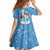 Guatemala Christmas Family Matching Off Shoulder Maxi Dress and Hawaiian Shirt with Blue Christmas Monkey Tree Snowman and Snowflake - Wonder Print Shop