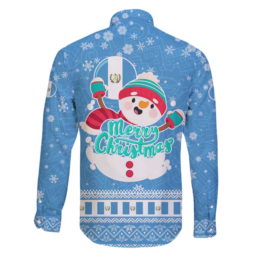 Guatemala Christmas Family Matching Summer Maxi Dress and Hawaiian Shirt with Blue Christmas Monkey Tree Snowman and Snowflake - Wonder Print Shop