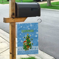 Guatemala Christmas Garden Flag with Blue Christmas Monkey Tree Snowman and Snowflake - Wonder Print Shop