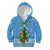 Guatemala Christmas Kid Hoodie with Blue Christmas Monkey Tree Snowman and Snowflake - Wonder Print Shop