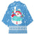 Guatemala Christmas Kimono with Blue Christmas Monkey Tree Snowman and Snowflake - Wonder Print Shop
