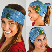 Guatemala Christmas Neck Gaiter with Blue Christmas Monkey Tree Snowman and Snowflake - Wonder Print Shop